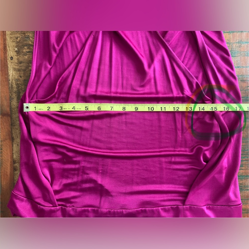Diane Von Furstenberg Large Tank Top Sleeveless Pink Sexy Fuchsia XL summer club - Picture 4 of 12